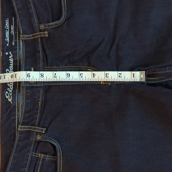 Eddie Bauer Slightly Curvy Skinny Leg Jeans 18 Dark Wash Blue - Picture 13 of 14